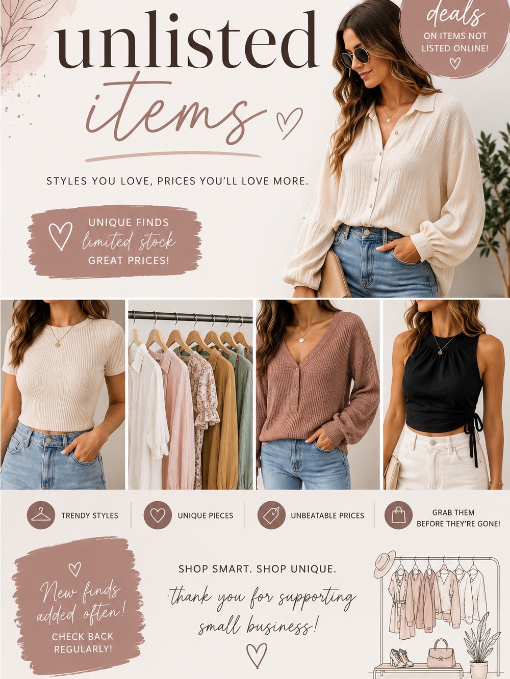 Unlisted Items all starting at $8.00